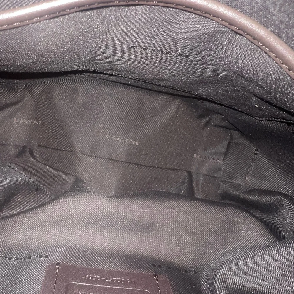 Coach Brown Signature Jacquard & Leather Crossbody Dufflette Shoulder Bag - Picture 11 of 11